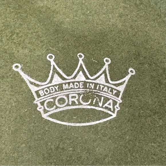 Women's Church Hat Green Retro Felt Made in Italy Brim Size 22.5 The Hat Rack - Picture 7 of 8